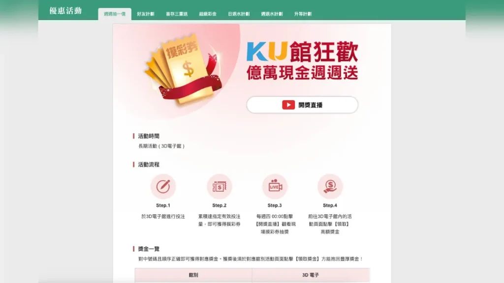 九州娛樂城 優惠活動